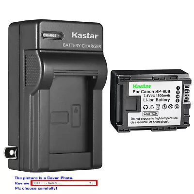 Kastar Battery Wall Charger For Canon BP-808 CG-800 & Canon FS20 FS21 Camcorder • $37.49