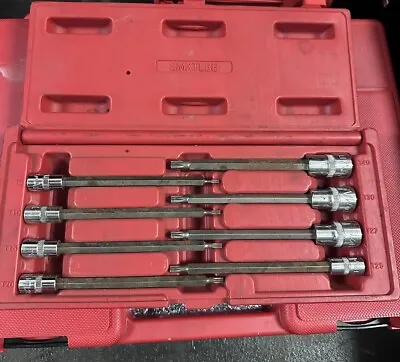 Mac Tools 8 Piece 3/8  & 1/4  Drive LONG Torx Driver Set SMXTL8B • $135