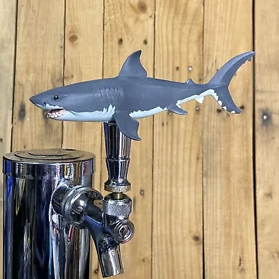 GREAT WHITE SHARK Mini Beer Tap Handle Scuba Surfer Jaws Movie Reef Beach • $35.99