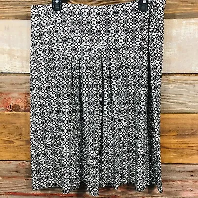 J. Jill Wearever NEW W/TAG  Skirt SZ Medium Black White Geometric Print • $14.99