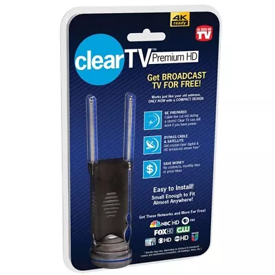 Clear Tv Ctv-mini As Seen On Tv Indoor Antenna Black 9 Inch • $12