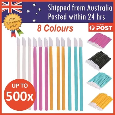 $35.99 • Buy Disposable Lip Brush Lip Wands Gloss Lipstick Applicator Brushes 100/500/1000pcs