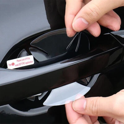 $5.47 • Buy 4Pcs Invisible Car Door Handle Protector Films Anti-Scratch Sticker Accessories