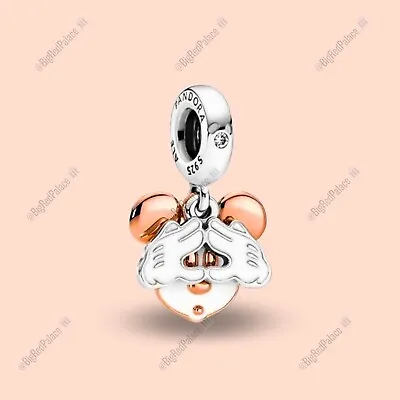 Rose Gold Authentic Pandora Double Dangle “Mickey Mouse”Charm ( Perfect Gift) • $36.89