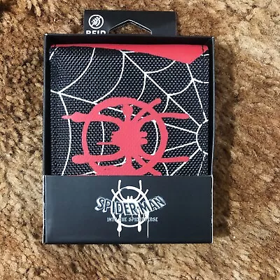 NEW Marvel Comics Spiderman Red & Black Bifold Wallet Into The Spider-Verse Web • $14.99
