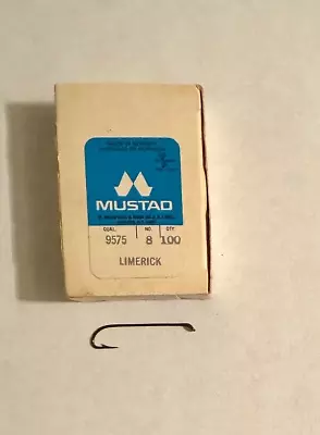 100 Mustad 9575 Streamer Fly Tying Hooks Size 8 Made In Norway NR • $1.25