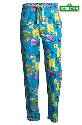 Men's Sesame Street Sleep Lounge Pajama Pants NWT Big Bird Oscar Elmo Size S • $24.95