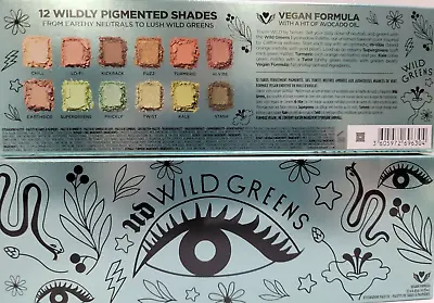 Urban Decay WILD GREENS & Neutrals Eyeshadows Palette 12 Wildly Pigmented Shades • $15.69