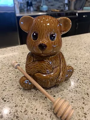 Vintage Honey Pot Bear Jar W/ New Dipper Stick • $6.40