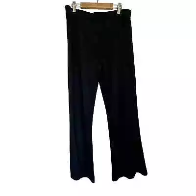 Exclusively Misook Black Knit Flare Bottom Pants Sz Medium Petite • $39.99