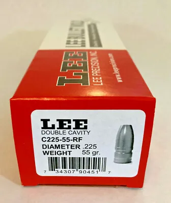 Lee 90451 C225-55-rf .225 Diameter 55 Grain Gas Checked Bullet Mold 222 223  • $39.91