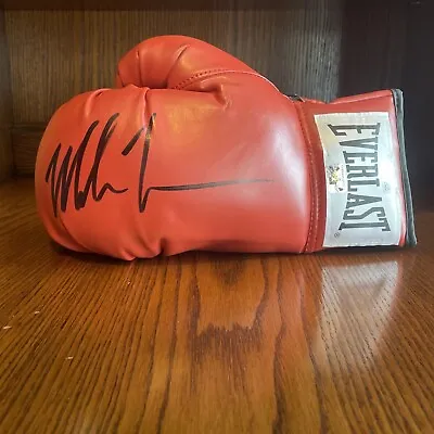 Mike Tyson Autographed Everlast Red Boxing Glove Black Auto Beckett Fiterman • $134.99