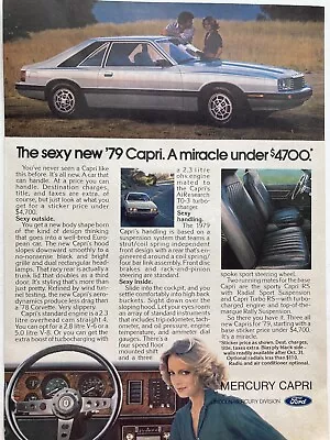 1979 Mercury Capri Print Ad • $11.99