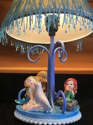 Mermaid Lamp For Childs Room Nursery Nautical Lamp Beaded Art Deco Lamp • $65