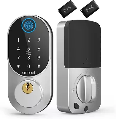 Fingerprint Smart Lock SMONET Keyless Entry Door Lock Electronic Keypad Deadbolt • $59.99