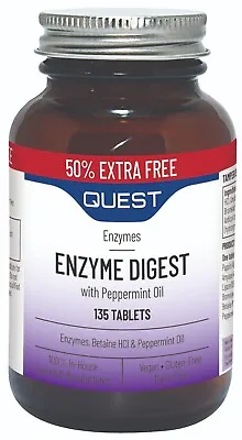 £9.99 • Buy Quest Enzyme Digest - 50% Extra FREE - 90 + 45 Tablets=135 Tablets