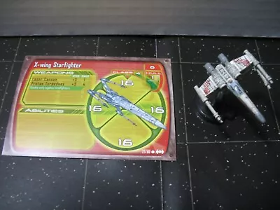 $3.50 • Buy =Star Wars Miniatures STARSHIP BATTLES X-wing Starfighter 27/60 With Card=