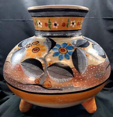 Art Pottery Vase By Florentino Jimon Burnished Clay Mexico Signed • $84.95