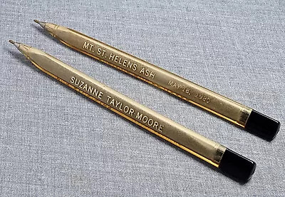 Lot Of 2 - 1980 Suzanne Taylor-Moore Advertising Pens With Mt. St. Helens Ash • $7