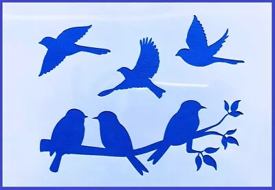 A4 Flexible Stencil *BIRDS ON BRANCH* Flying Birds Crafts 21cm X 29.5cm • $10.95