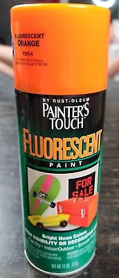 Vintage  Rust-Oleum Orange  Fluorescent 1954 Painter’s Touch Spray Paint Can NOS • $10