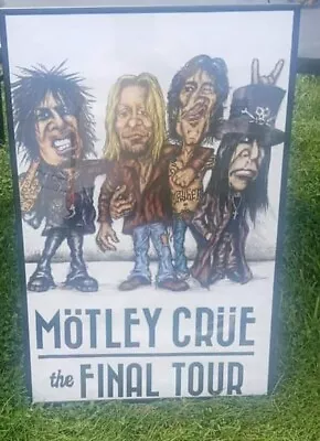 MOTLEY CRUE The Final Tour...HEAVY METAL ORIGINAL RARE CONCERT TOUR POSTER L@@K! • $349.99