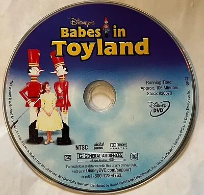 Babes In Toyland- Dvd (disc Only No Case Walt Disney Annette Funicello) • $3.98