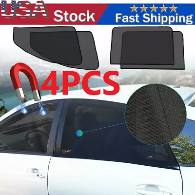 4X Magnetic Car Side Front Rear Window Sun Shade Cover Mesh Shield UV Protection • $7.85