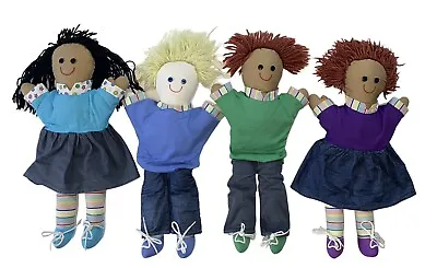 Educational Multicultural Puppet Dolls Full Body Boy Girl Hispanic Caucasian Lot • $120.80