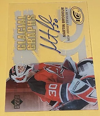 2005-06 Upper Deck Ice Glacial Graphs Martin Brodeur Hard Signed Auto • $80.15