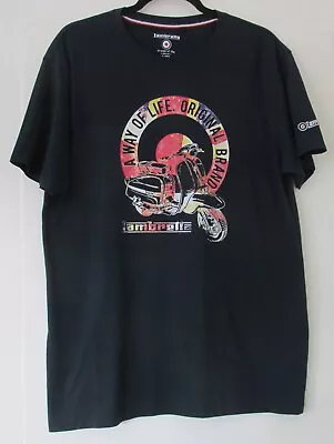 Lambretta T Shirt Size XL Navy With Union Jack Scooter Mods Retro BNWOT • £3.50