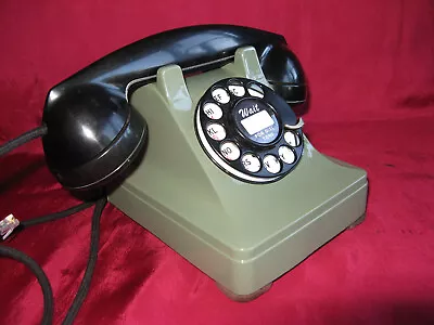 1940s WESTERN ELECTRIC 302 TELEPHONE Restored MOSS GREEN & BLACK Vintage • $125