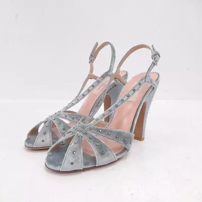 Valentino Garavani Blue Grey Strappy Shoes Size EU 38 UK 5 RMF02-GB • £16