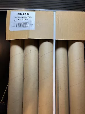 Round Mailing Tubes 25pcs 3”x24” Kraft Snap Seal • $9.99