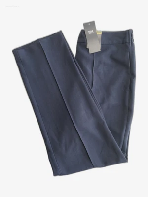 £16.19 • Buy M&S Collection Marl Straight Leg Trousers In Black Size UK 10