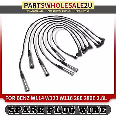 7pcs Spark Plug Wire Set For Mercedes-Benz W114 W123 W116 280 280E 280S L6 2.8L • $63.49