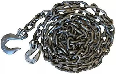 3/8 Inch X 14 Feet Steel Logging Chain With One Grab Hook And One Slip Hook. Wel • $56.99