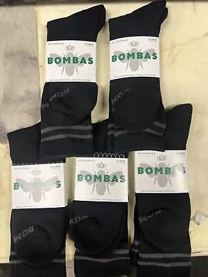 5 Pairs  Bombas Men's X Large Men Black Calf Socks • $10.95