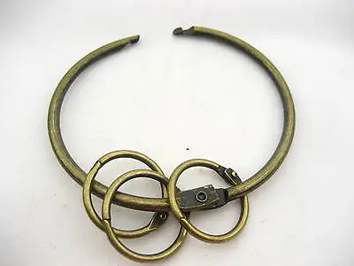 K4 Circle Large Jailors Key Ring Antique Key Holders Lobster Clasp Key Holder • £5.99