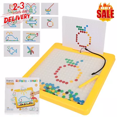 Magnetic Drawing Board Magnetic Dot Art Doodle Drawing Board For Kids Ages 3-6 • £15.89