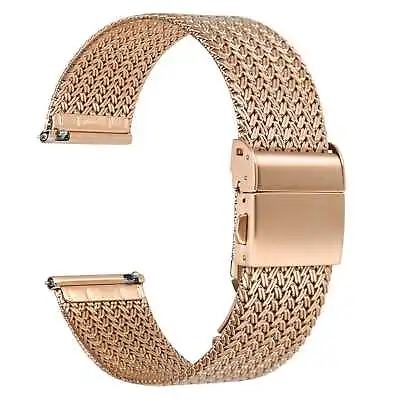 WOCCI Metal Woven Mesh Watch Strap 14mm 16mm 18mm 20mm 22mm316L Stainless Steel • $20