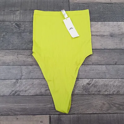 $22.41 • Buy Urban Outfitters Strapless Bandeau Bodysuit Top Small 8 10 Lime Green BNWT