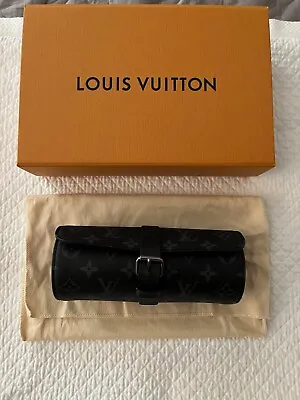 New No Tags Louis Vuitton Monogram Eclipse 3 Watch Travel Case France Free Ship • $999