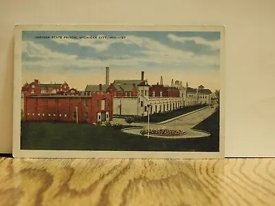 Indiana State Prison Michigan City Indiana VTG Linen Post Card • $3.50