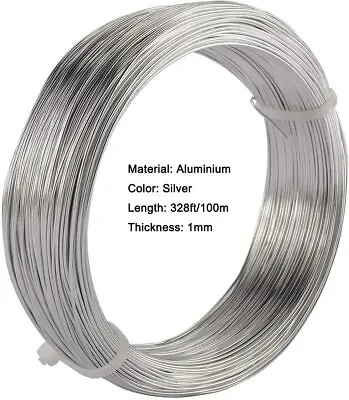 $13.79 • Buy 328 FT Metal Wire Bendable Sculpting Aluminum Wire 1mm For Crafts Jewelry Making