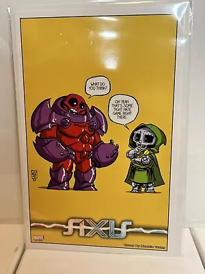 Axis 1 Avengers Vs X-Men Skottie Young Promo Lithograph On Card Stock 2014 B • $1