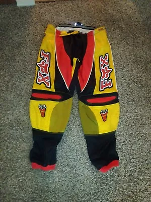 VTG Fox 360 Pant Racing RED RIDERS Dirtbike MX 90's Motocross Size 38 Worn Once • $199.95