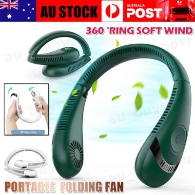 $19.50 • Buy Neck Fan Bladeless Hanging Air Cooler USB Rechargeable Portable Personal MINI