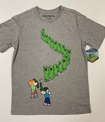 Minecraft Boys Short Sleeve Shirt  Size L 10/12  NWT • $11.16