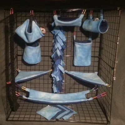 Light Blue Blender*Sugar Glider Cage Set * Rat * Double Layer Fleece • $36.55